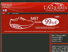 Tablet Screenshot of calzadoslalqueria.com